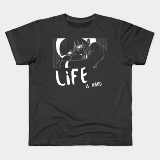 Life is Hard Girl Crying Kids T-Shirt